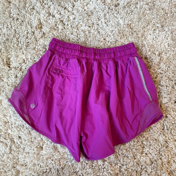 lululemon athletica Pants - Hotty hot 4 inch pink/purple shorts